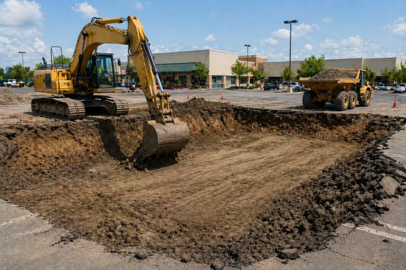 Parking Lot Excavation in Pearland, TX